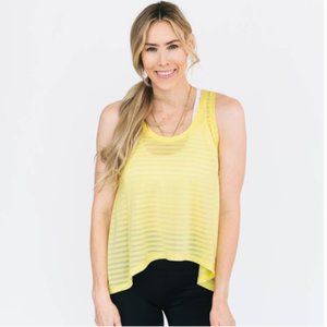 ZYIA Lemon Nimbus Split Back Tank